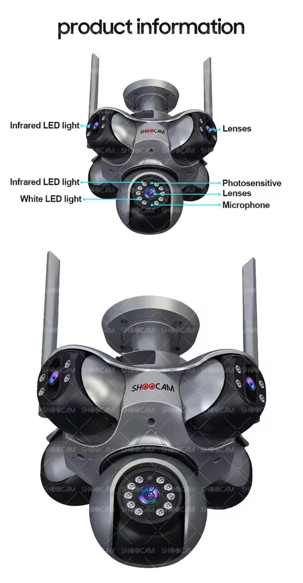 8K WiFi SIGURNOSNA KAMERA SA 5 LEĆA