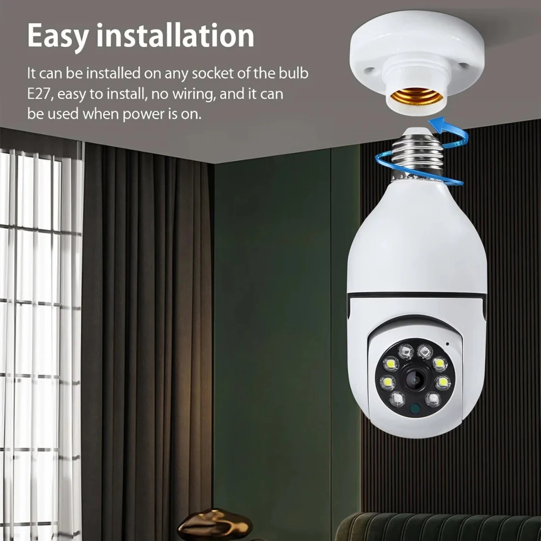 WiFi sigurnosna kamera 1080P HD s noćnim vidom, detekcijom pokreta i daljinskim pristupom putem mobilne aplikacije — slika 5