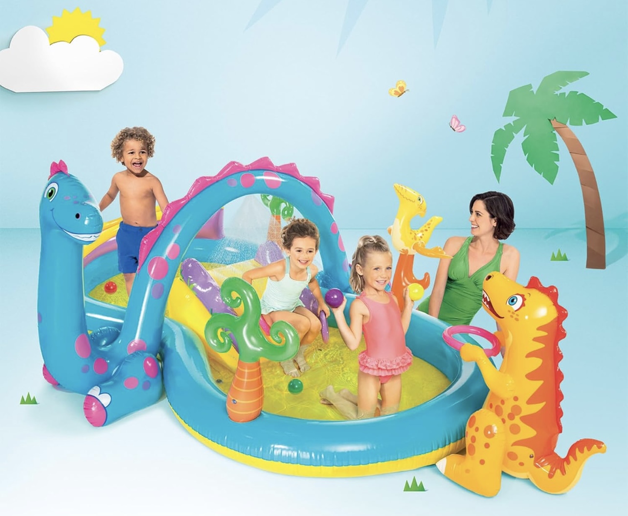 Dječiji vodeni park sa toboganom INTEX — slika 1