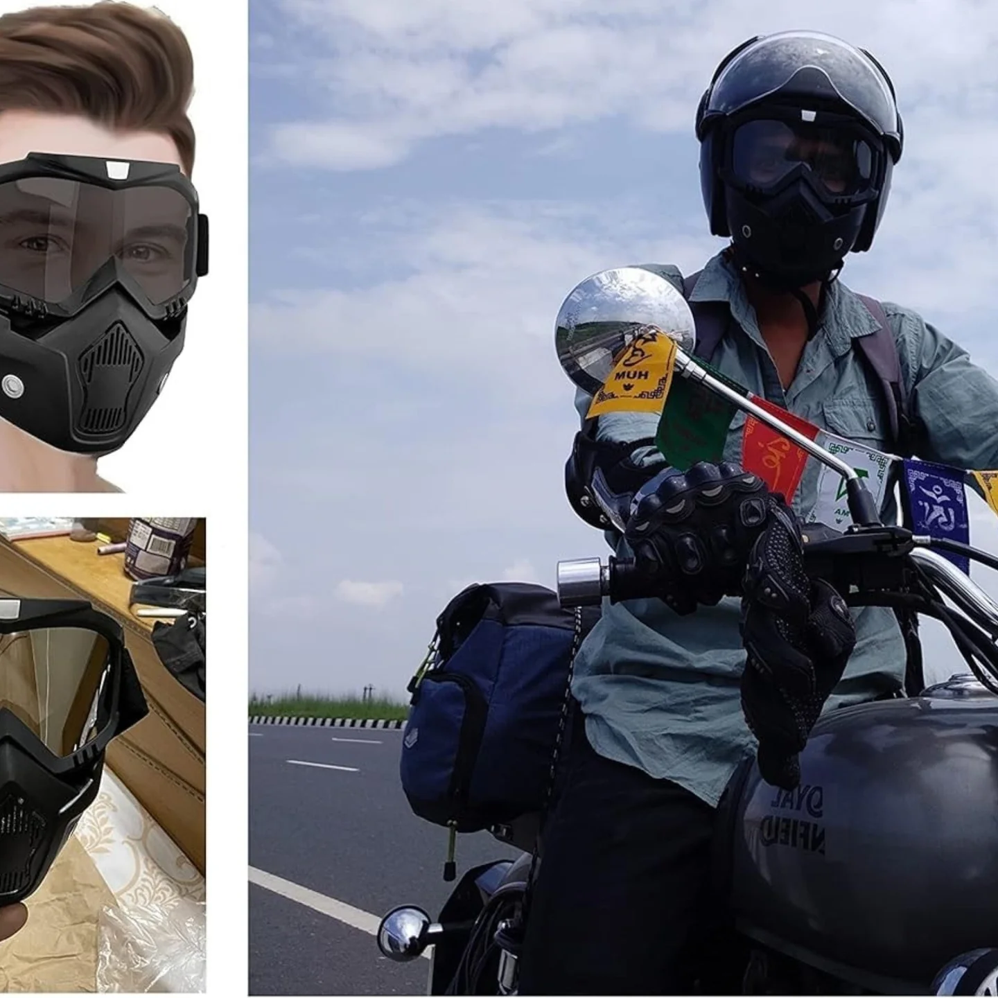 Moto maska sa zaštitnim naočalama za motocikl i ATV — slika 5