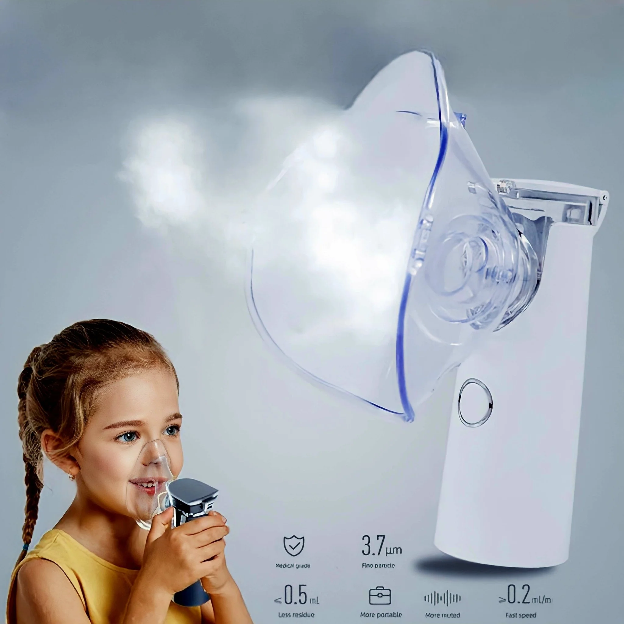 Prijenosni tihi inhalator 1+1 gratis — slika 2